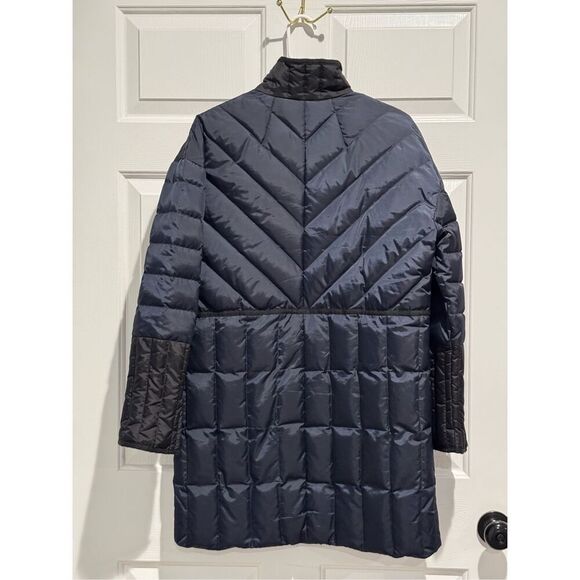 Madewell Navy Blue Quilted Full Zip Down Puffer High Collar Jacket Women's M - Picture 14 of 15